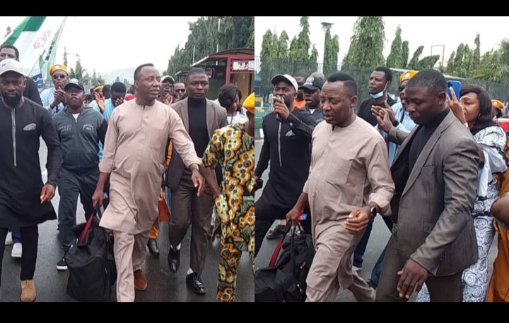 TIBmovement's tweet photo. Ex-SARS officer Akin Fakorede, fronting for illegal IGP, delivered two absurd petitions to Sowore. One alleging “forgery,” the other by ACP Bukola Kuti, a promoted mistress, claiming “criminal defamation.”
We see this for what it is, pure political persecution.

 #RevolutionNow https://t.co/bH78h3yRvk