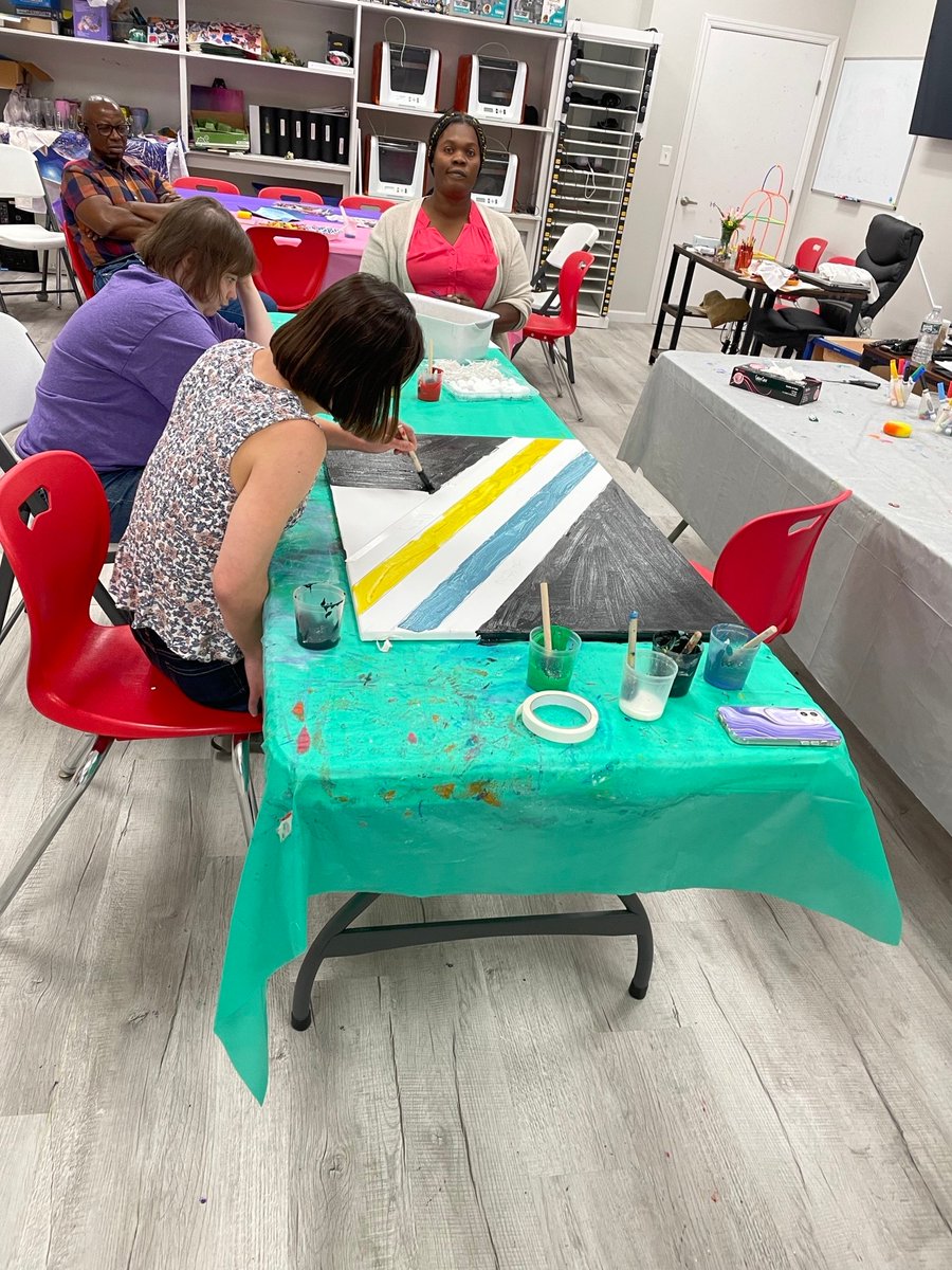 TheirPlaceNJ's tweet image. Our individuals decorated a Disability Pride Flag to celebrate Disability Pride Month and express the power of inclusion. 💜♿ #DisabilityPrideAsk