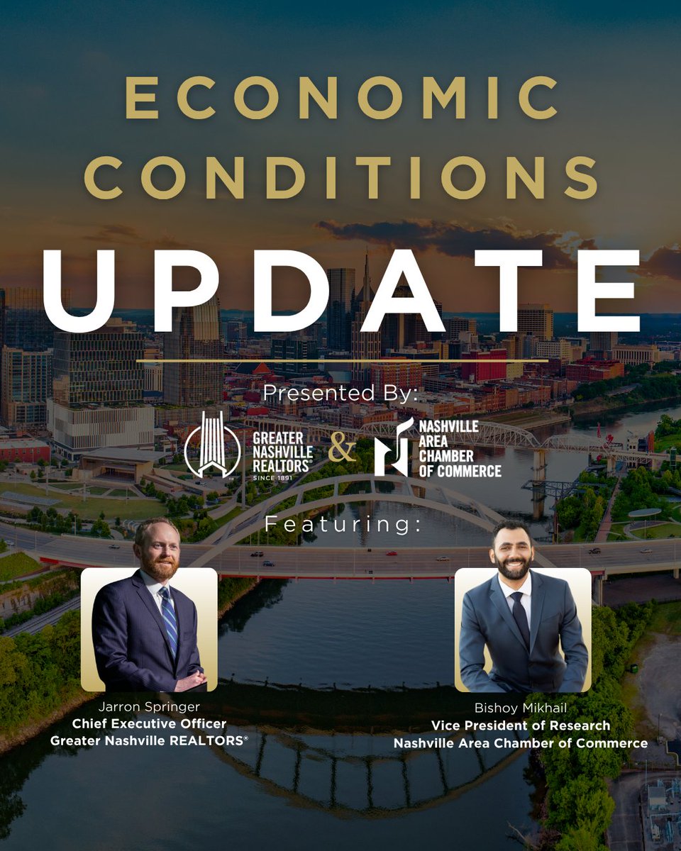 Get the latest look at the trends shaping our region's economy with our partners at the Nashville Area Chamber of Commerce in the latest installment of our Economic Conditions Update. Full video at the link below. 

bit.ly/4dasXTt