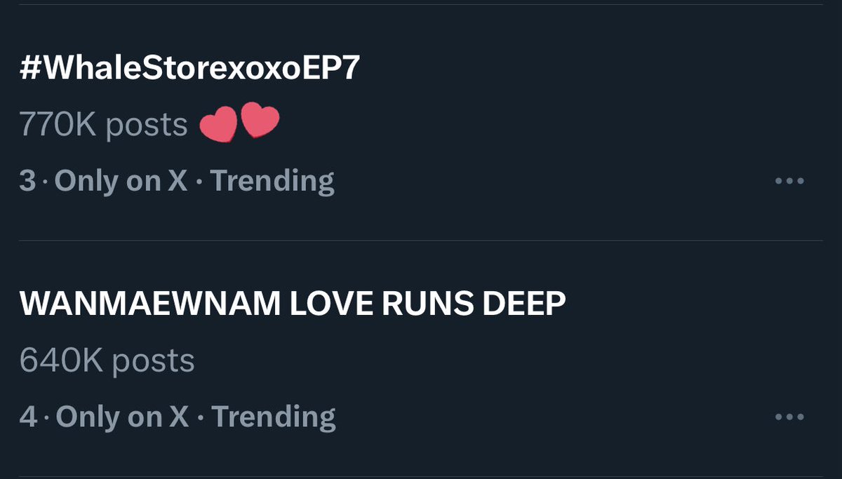 Time to sleep! We got 770K+ now! 🥳

If you see this, reply with “800K SOON”  + 🏷️ 

WANMAEWNAM LOVE RUNS DEEP  

#WhaleStorexoxoEP7