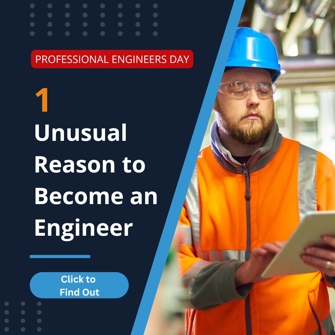 The engineering sector is keen to highlight the many advantages of becoming an engineer. 👷However, there’s one benefit that doesn’t get mentioned as much as the others. 🤔 Discover the 1️⃣ unusual reason to become an engineer ➡️ ow.ly/Mt5Q50WANaS

#ProfessionalEngineersDay