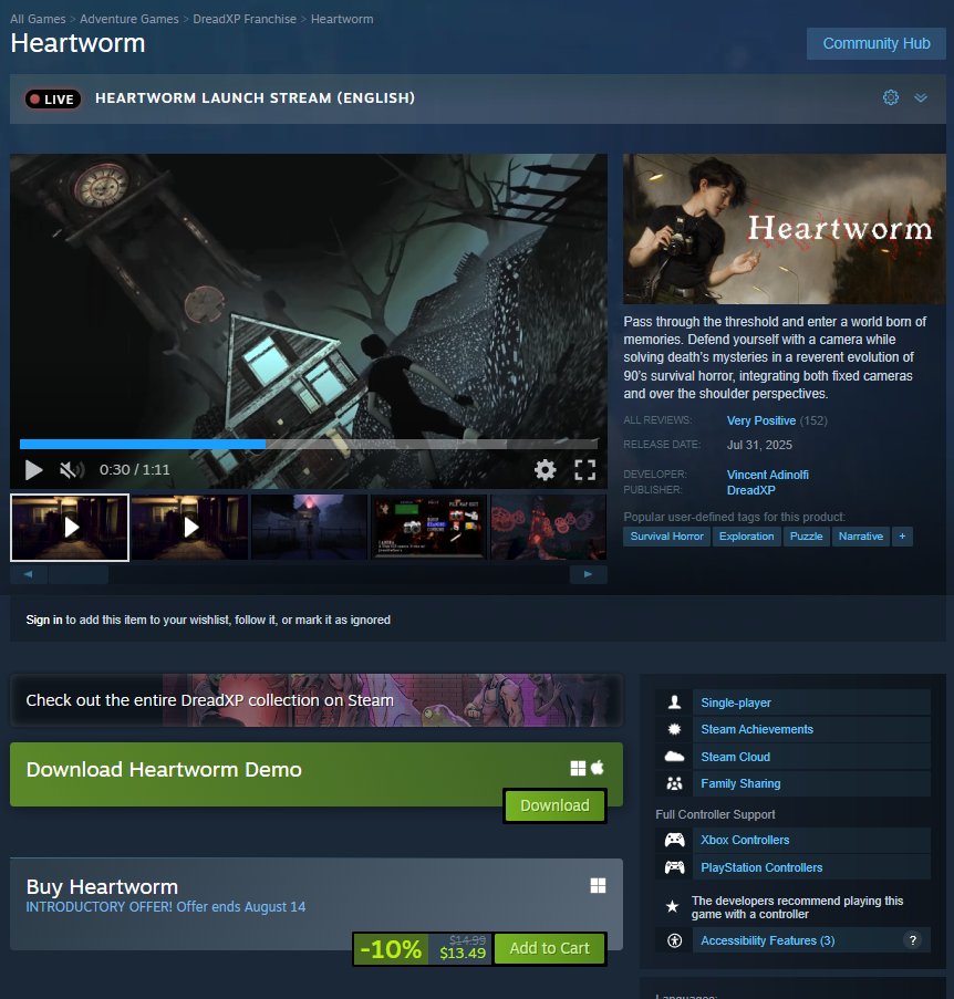 In case you missed it - Heartworm is out, and is 10% off for a bit longer!