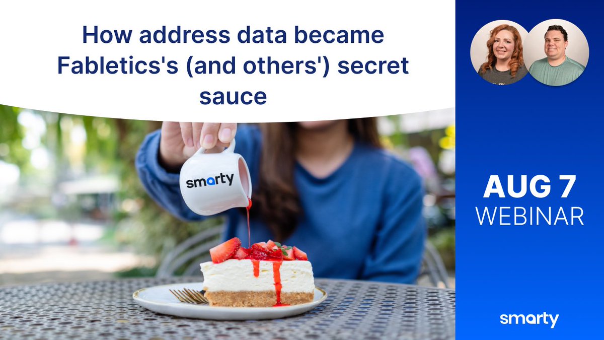 TOMORROW (August 7th)

In this #webinar you'll see how top companies turn address data into a competitive advantage.

See real examples from five industry leaders, and get the tips and tricks that made them successful!

hubs.la/Q03tn7kh0