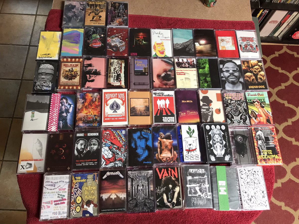 The Ghost of Marvin Gaye's Nostrils (@manvsmerik) on Twitter photo Cassette Collection. I think some noteworthy mentions here are <a href="/BackwoodzHipHop/">Backwoodz Studioz</a> <a href="/CallOutCultPod/">Call Out Culture Podcast</a> <a href="/fusedarrow/">fused arrow records</a> <a href="/elucidwho/">REVELATOR</a> Cassette Collection. I think some noteworthy mentions here are <a href="/BackwoodzHipHop/">Backwoodz Studioz</a> <a href="/CallOutCultPod/">Call Out Culture Podcast</a> <a href="/fusedarrow/">fused arrow records</a> <a href="/elucidwho/">REVELATOR</a>