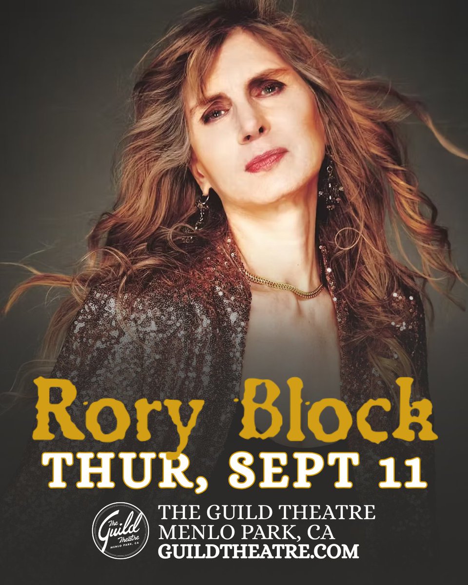 JUST ANNOUNCED! 🔊 Rory Block brings a fresh twist to alternative rock with raw energy and unforgettable melodies. Hear it live at The Guild Theatre on THUR, SEPT 11. Buy tickets THIS FRI, 8/8 at 10AM!

Doors 7PM // Show 8PM