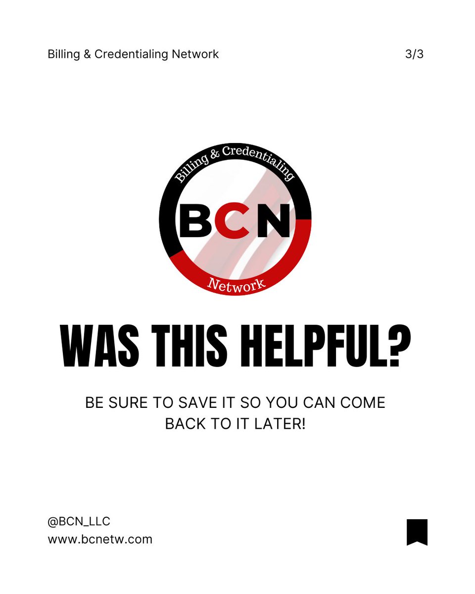 bcnnetwork21's tweet image. Getting denied? Check this:
• CAQH
• NPI
• Licensure
• Affiliations
It’s not always billing—it’s bad credentialing.
We help providers stay paid.
📩 DM us “CLAIMS”
#ClaimDenials #CredentialingHelp #HealthcareBusiness