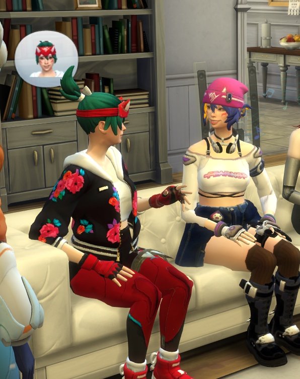 aescivic's tweet image. kiriko and kiriko sit on the couch and talk about kiriko