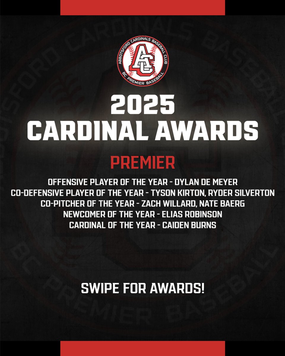 Congratulations to our 7 Premier Cardinals who received awards at last night's End of the Year Banquet!

Thank you to our amazing Cardinal community for coming out to celebrate our Cardinals!

#GoCards