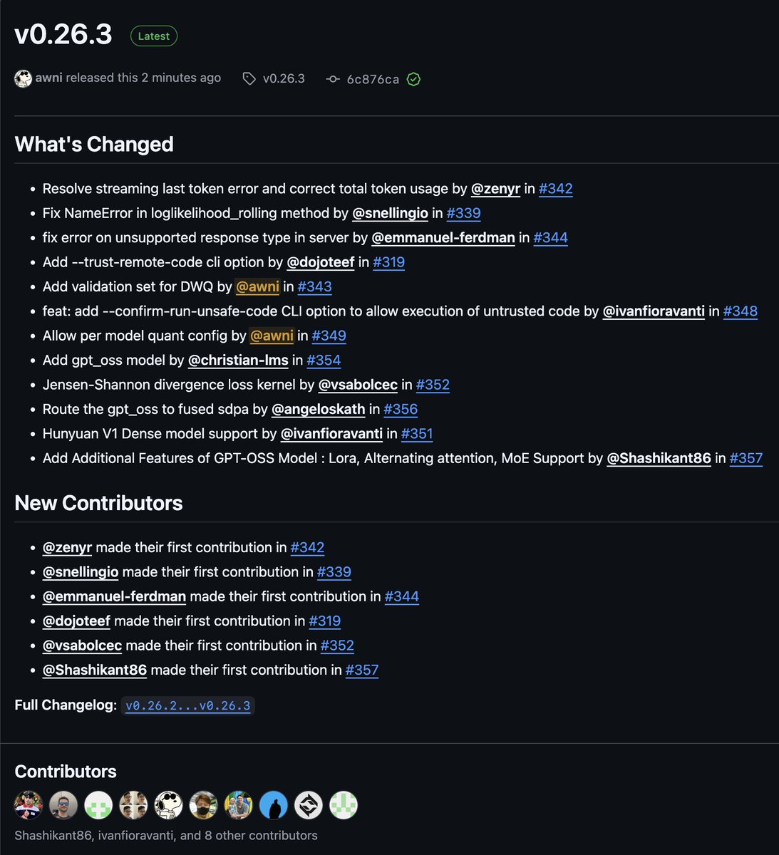 Latest mlx-lm supports gpt-oss and Hunyuan dense:

pip install -U mlx-lm