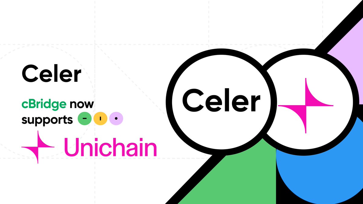 ShadowCipher (@shadowcipher_) on Twitter photo 🚀<a href="/CelerNetwork/">CelerNetwork</a> just unlocked a huge upgrade: cBridge now supports Unichain
ETH can now move seamlessly across 12 chains — including Ethereum, Arbitrum, Optimism, BNB Chain & more — straight into Unichain.
With 1‑second blocks + daily 5,480 $CELR rewards for ETH LPs, Unichain 🚀<a href="/CelerNetwork/">CelerNetwork</a> just unlocked a huge upgrade: cBridge now supports Unichain
ETH can now move seamlessly across 12 chains — including Ethereum, Arbitrum, Optimism, BNB Chain & more — straight into Unichain.
With 1‑second blocks + daily 5,480 $CELR rewards for ETH LPs, Unichain
