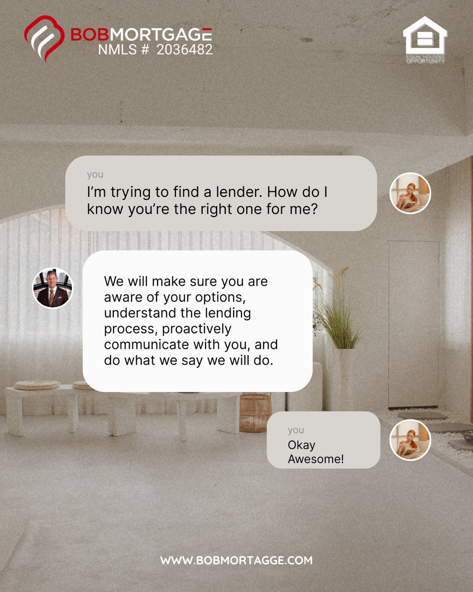 realbobmortgage's tweet image. Let’s get you home. 🏡

#BobMortgage  #MortgageExperts #HomeLoanHelp