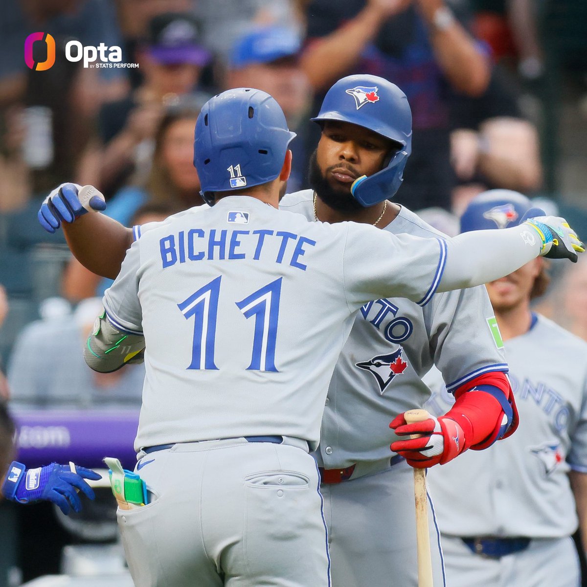 OptaSTATS (@optastats) on Twitter photo The <a href="/BlueJays/">Toronto Blue Jays</a> had 63 hits in their three-game series with the Rockies.
That's the most any MLB team has had over any three-game span since the New York Giants had 66 hits August 2-5, 1933. The <a href="/BlueJays/">Toronto Blue Jays</a> had 63 hits in their three-game series with the Rockies.
That's the most any MLB team has had over any three-game span since the New York Giants had 66 hits August 2-5, 1933.