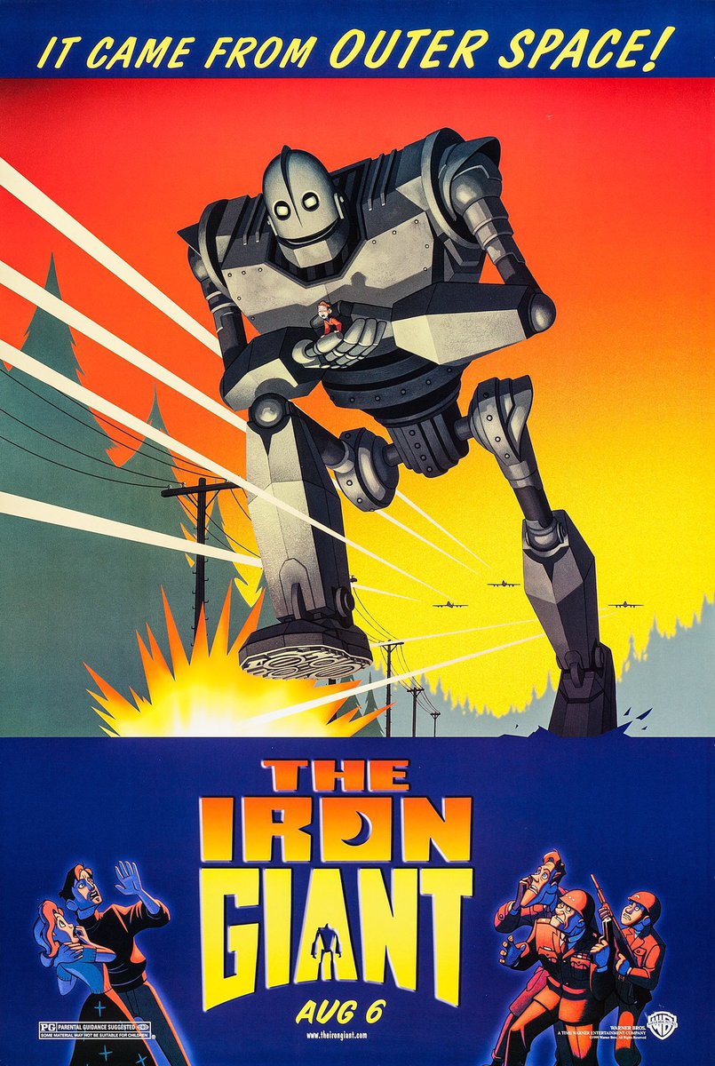 FilmNewsNos's tweet image. 🎬MOVIE HISTORY: 26 years ago today, August 6, 1999, the movie ‘The Iron Giant’ opened in theaters!

#EliMarienthal @vindiesel #ChristopherMcDonald #HarryConnickJr #JenniferAniston #JohnMahoney #MEmmetWalsh #JamesGammon #ClorisLeachman #OllieJohnston #FrankThomas @BradBirdA113