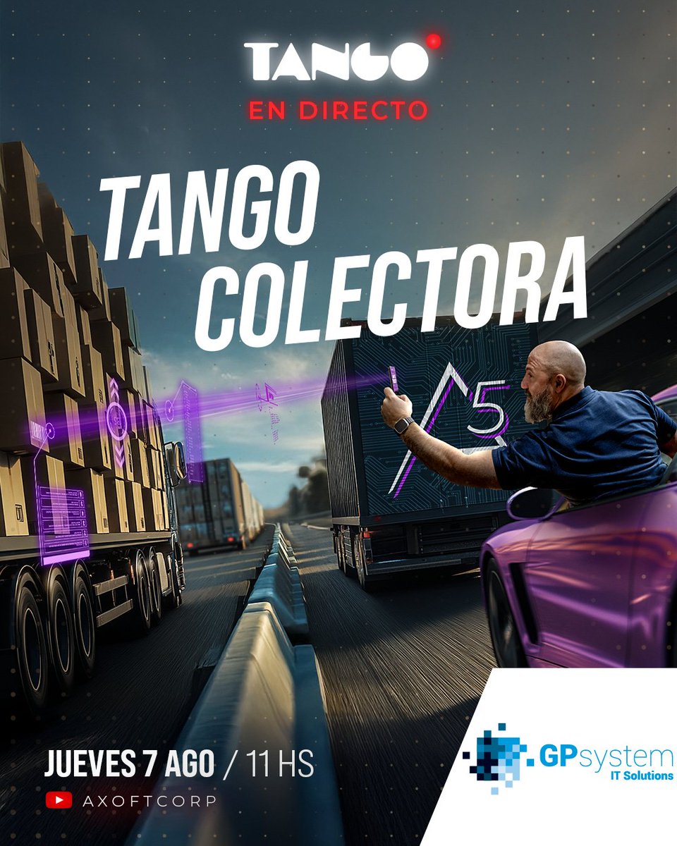 gpsystemit's tweet image. #TangoEnDirecto 👉 Te esperamos mañana jueves a las 11:00 horas en el directo de Tango Colectora D5, donde veremos las novedades de la aplicación Tango Colectora en Delta 5 y completaremos los circuitos masivos con esta aplicación.

🔴 YouTube: youtube.com/live/0fqyWJ106…