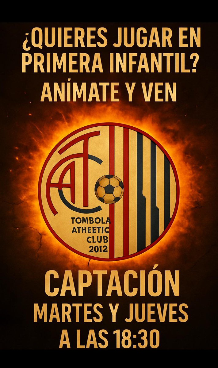 ¡¡Quieres jugar en primera infantil ?……anímate y ven …..captación martes y jueves de 18.30 a 19.30!!!!