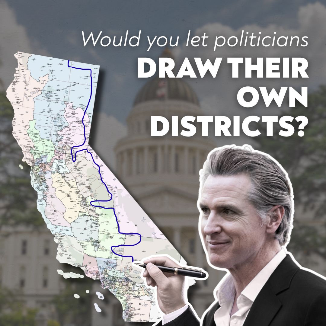 Gavin Newsom &amp; #CALeg Democrats want to suspend California’s independent redistricting commission so they can draw the maps themselves behind closed doors.