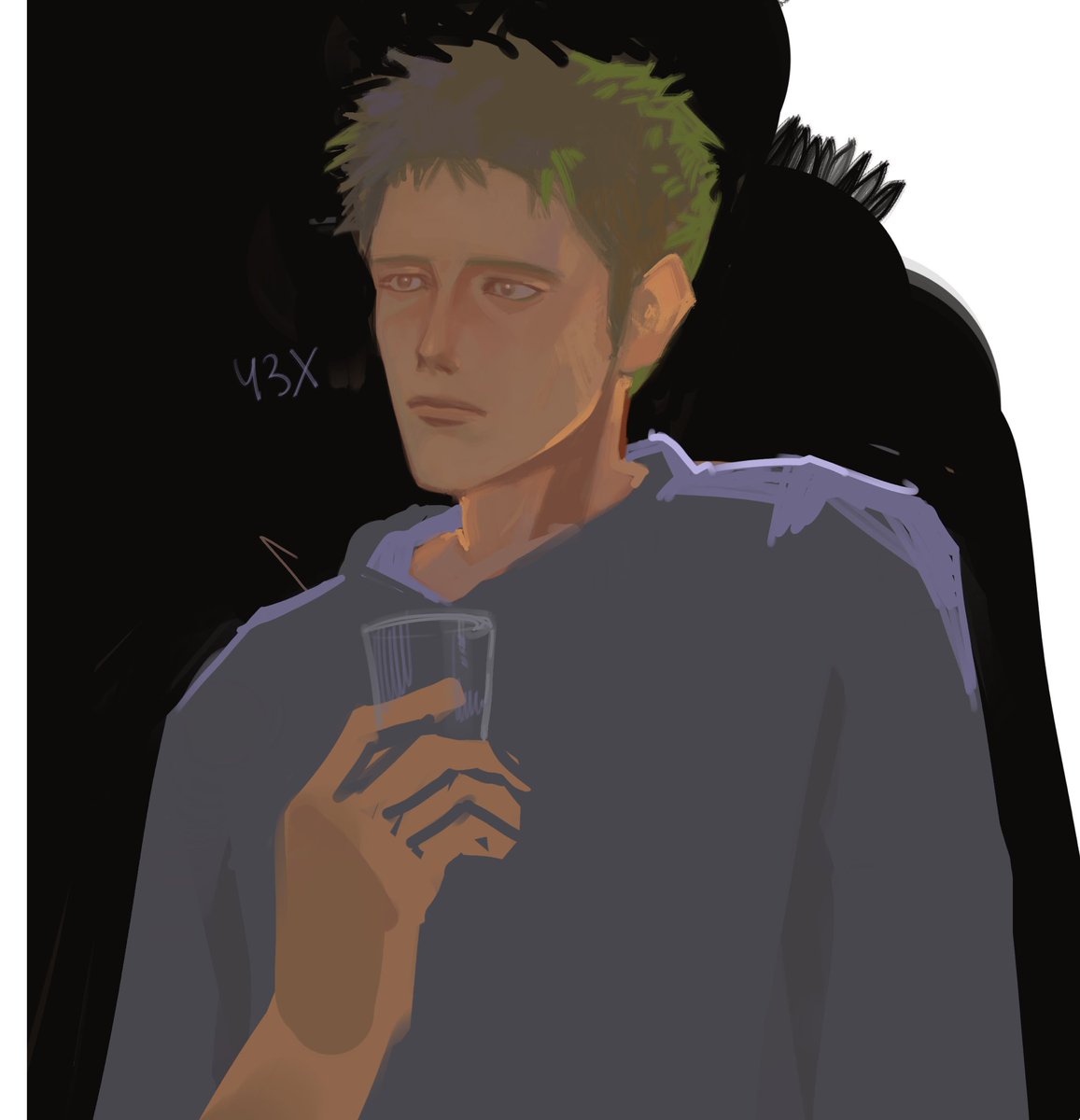 reinsdorp's tweet photo. idk messy zoro sketch https://t.co/5suBmr6aRx