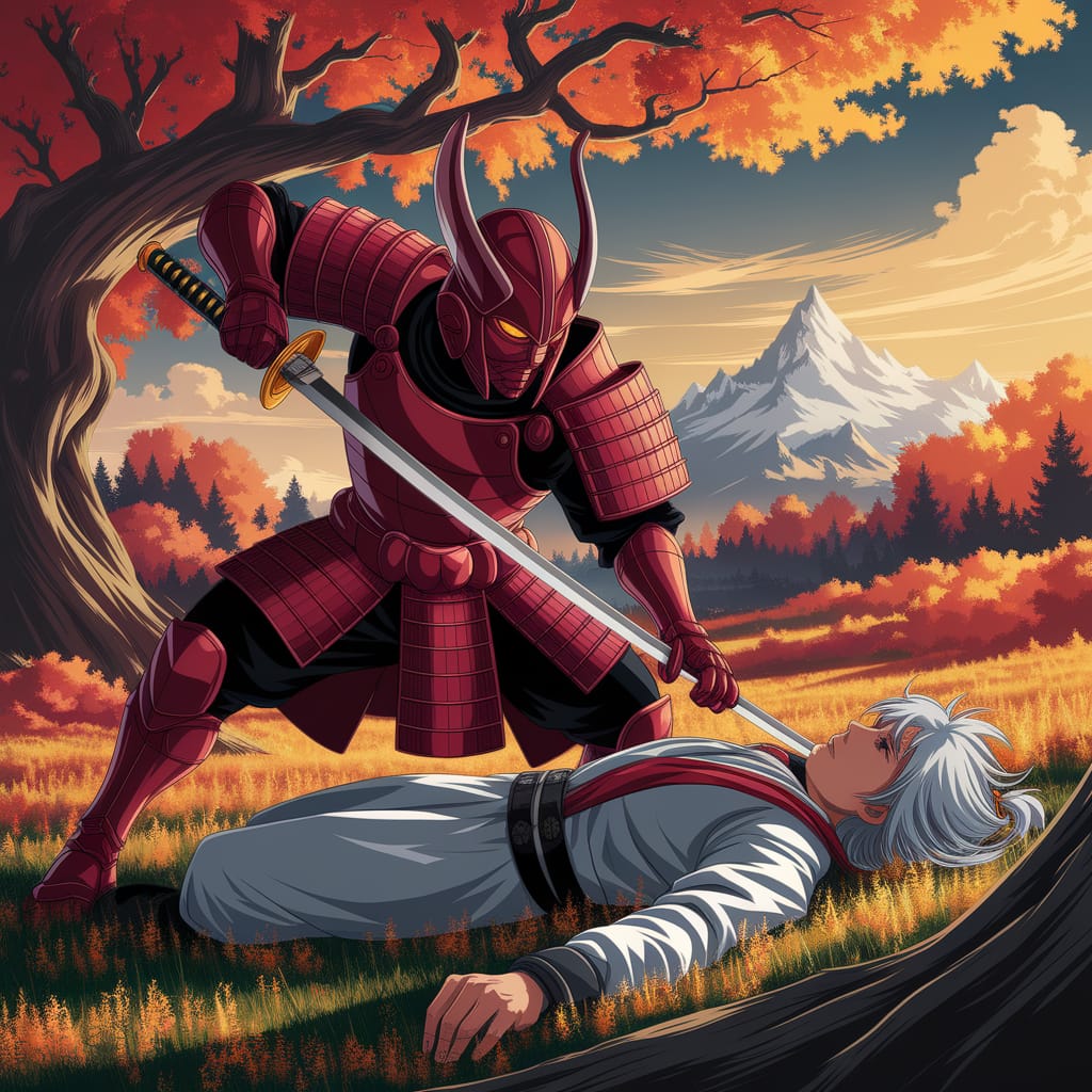 zero2zedGaming's tweet photo. Crimson Judgment” A lone warrior in red armor, horned mask gleaming, stands victorious over a fallen foe.
Site - https://t.co/gnl6vJ4ne9
Model - Ideogram 2a Turbo
Ideogram Style - General
#aiart #ai #aiartcommunity #aianime #animeartwork #digitalanime #swordwielder #redarmor https://t.co/L5CT0XBtNy