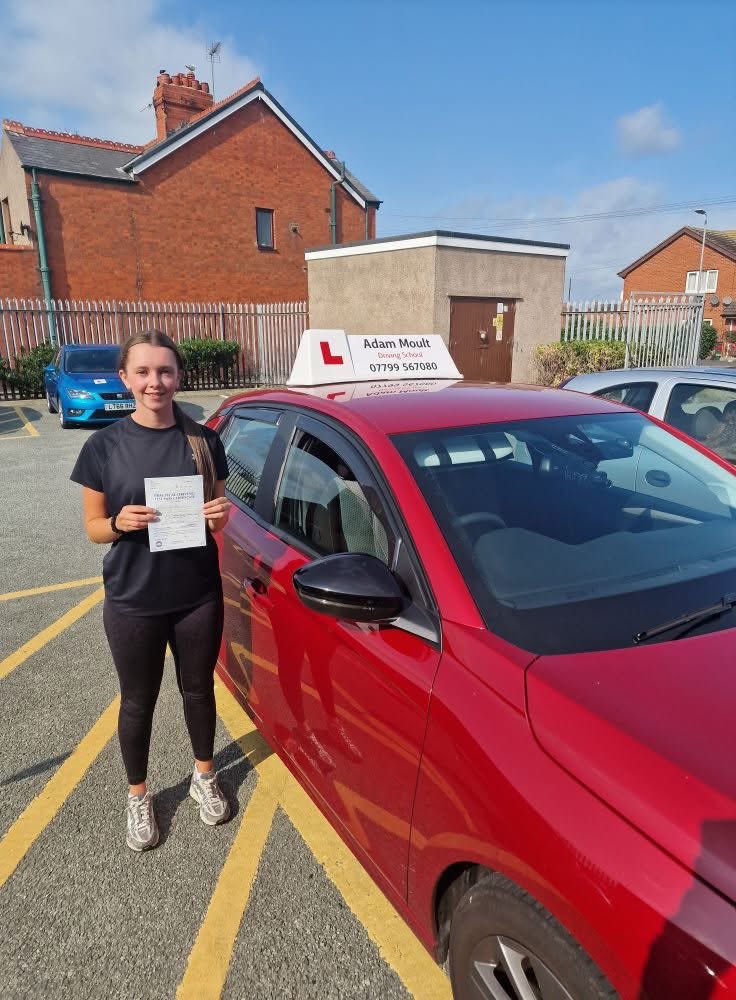 Yes Soph 1st Time pass 🤜🚘 Big thanks to Adam Moult, Driving Instructor 👍 #highlyrecommend
