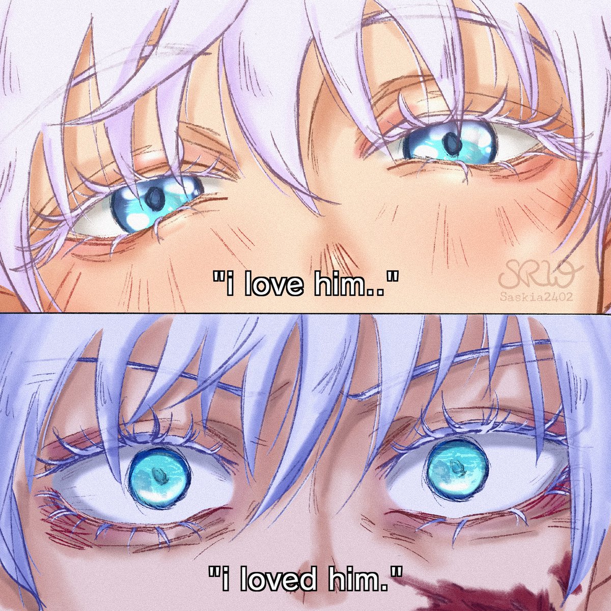 My soul is always linked to him 🖤🤍 #satosugu #夏五 #jjk