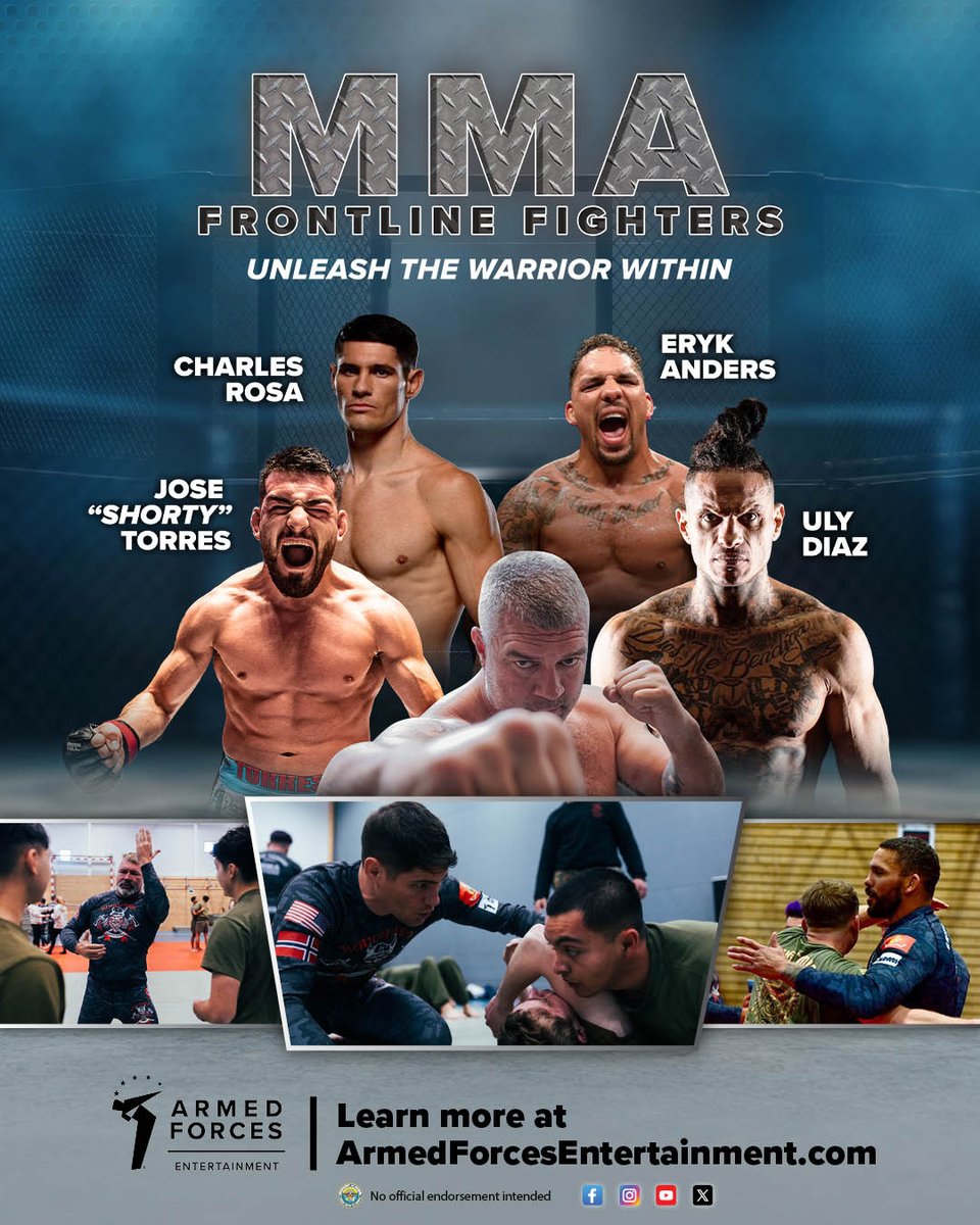 Get ready for a one-of-a-kind experience! MMA Frontline Fighters is coming to your base—bringing top professional MMA athletes to meet, train, and connect with our nation’s heroes overseas.

Visit our website for the full MMA Frontline Fighters schedule: armedforcesentertainment.com/upcoming-tours…