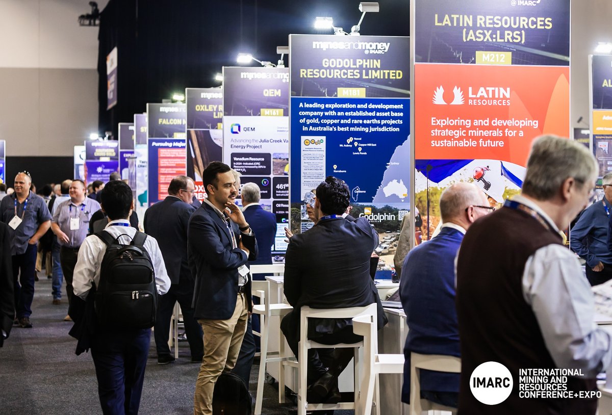Made up of over 100 junior mining companies, The Mines and Money Mining and Investment Hub is on of the most dynamic and fast-moving spaces on the IMARC show floor. 

Get involved today: hubs.ly/Q03Bvqlv0

#IMARC #Mining #MinesandMoney
