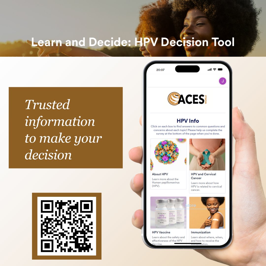 AcesWorld4All's tweet image. Getting trusted information into the hands of the people who need it most matters more than collecting data. That’s why our Learn &amp;amp; Decide HPV Decision Tool is free to use — no questions required.

Access to information saves lives!
Try it today: ow.ly/BGT550WAK4P

#HPVVax