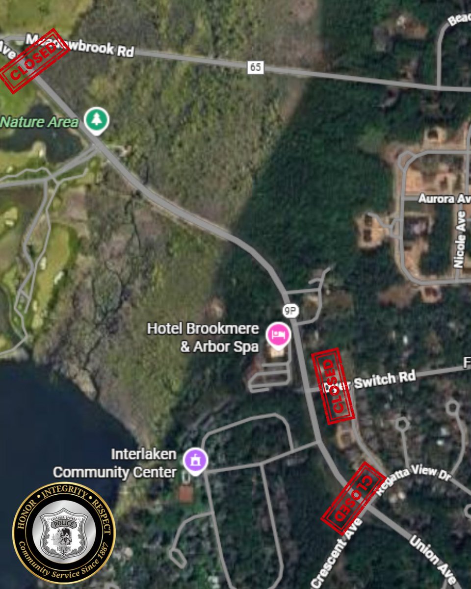 ROAD CLOSURE
A significant portion of Union Avenue is currently closed due to a crash. Union Avenue is closed between Meadowbrook Road and Crescent Ave/Regatta View. Union Avenue is also unapproachable at Dyer Switch.