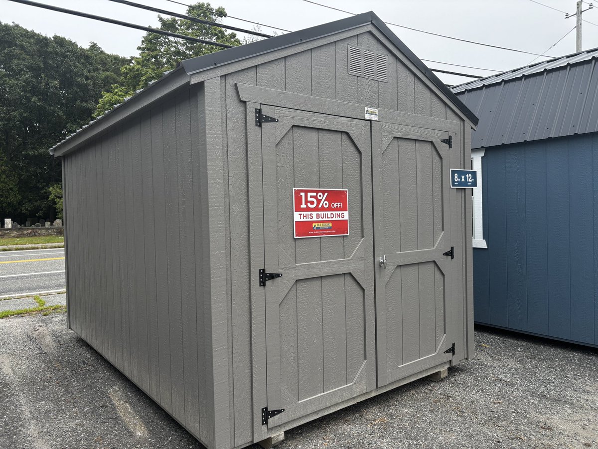 SafeHarborSheds's tweet photo. 8x12 utility style shed in gauntlet gray just arrived and wont last long! With our 15% discount the shed is only $3,404.25 before tax! Come by the lot today and check it out! #shed #shedlife #supershed #stopby https://t.co/7uMR3v3dDl