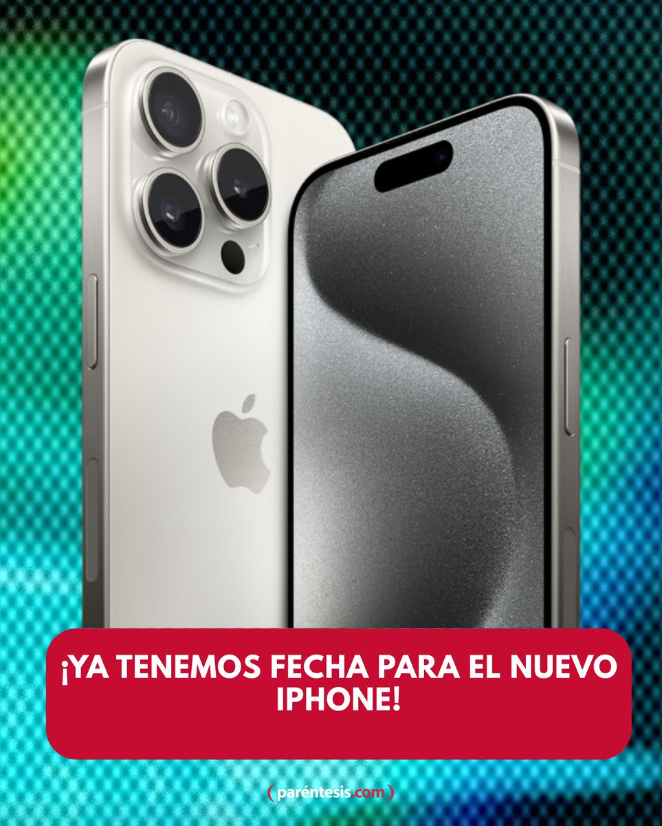 ¡Se acaba la espera! Apple revela la fecha oficial del evento más esperado del año: el iPhone 17 llega el 9 de septiembre con rediseño.

shorturl.at/Kxehq
