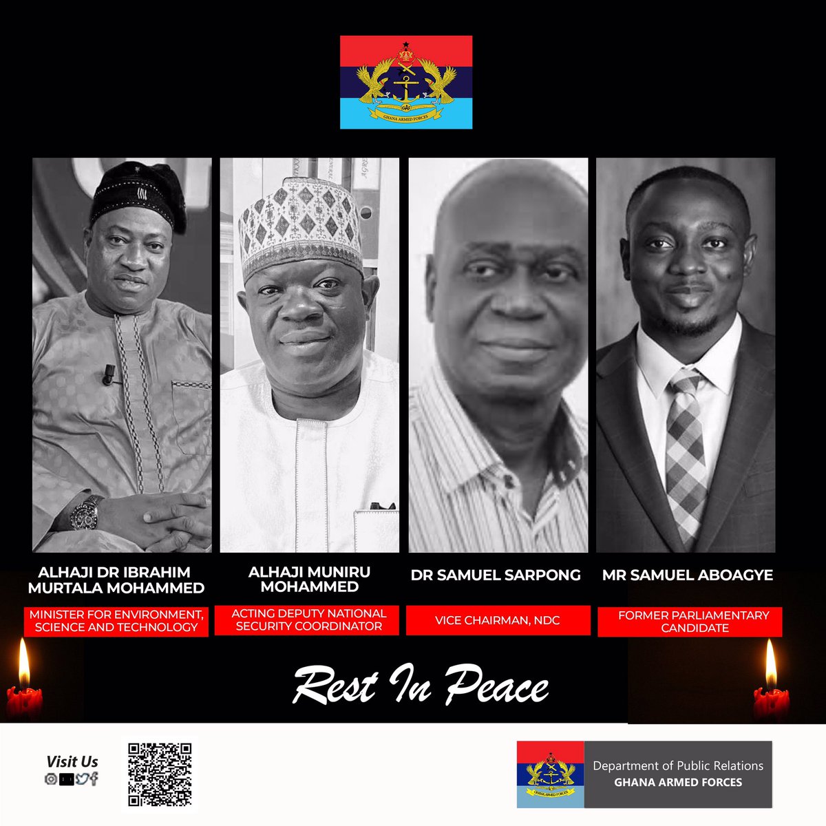 GhArmedForces's tweet image. Our hearts are heavy! 
You served our nation and the colours gallantly. 
Rest In Peace!