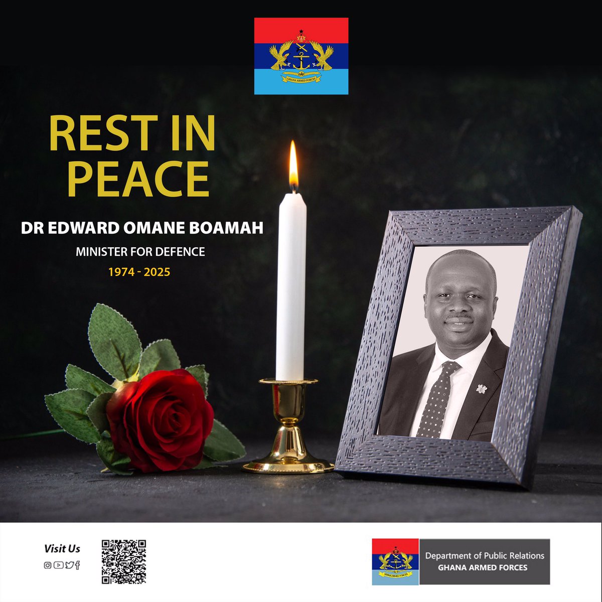 GhArmedForces's tweet image. Our hearts are heavy! 
You served our nation and the colours gallantly. 
Rest In Peace!