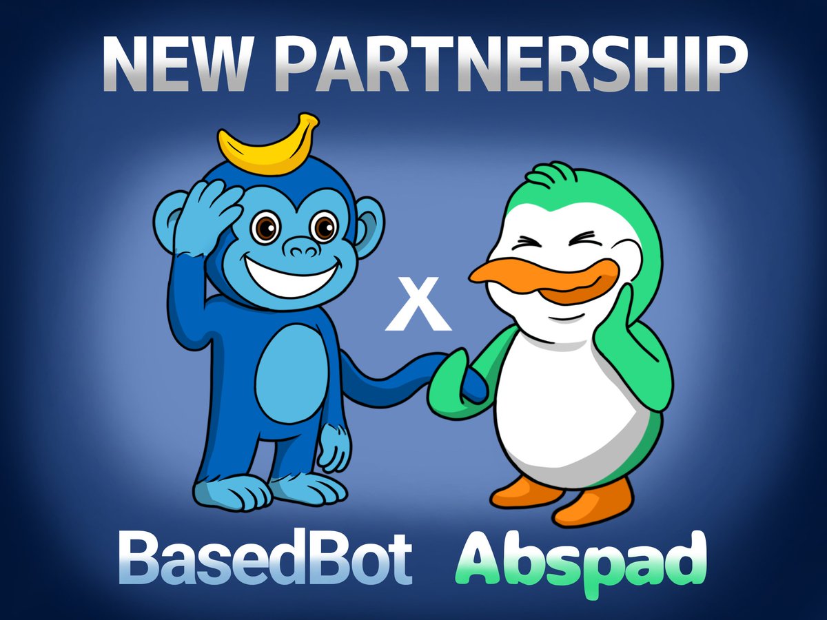 Apes and penguins have finally joined forces!

We’re super excited to announce our new partnership with <a href="/BasedTradingBot/">Based</a> !

Now you can use the fastest Telegram bot to buy and sell tokens launched on <a href="/abspadfun/">Abspad 🐧✳️</a>  

Ready to trade smarter?
👉 t.me/based_eth_bot?…