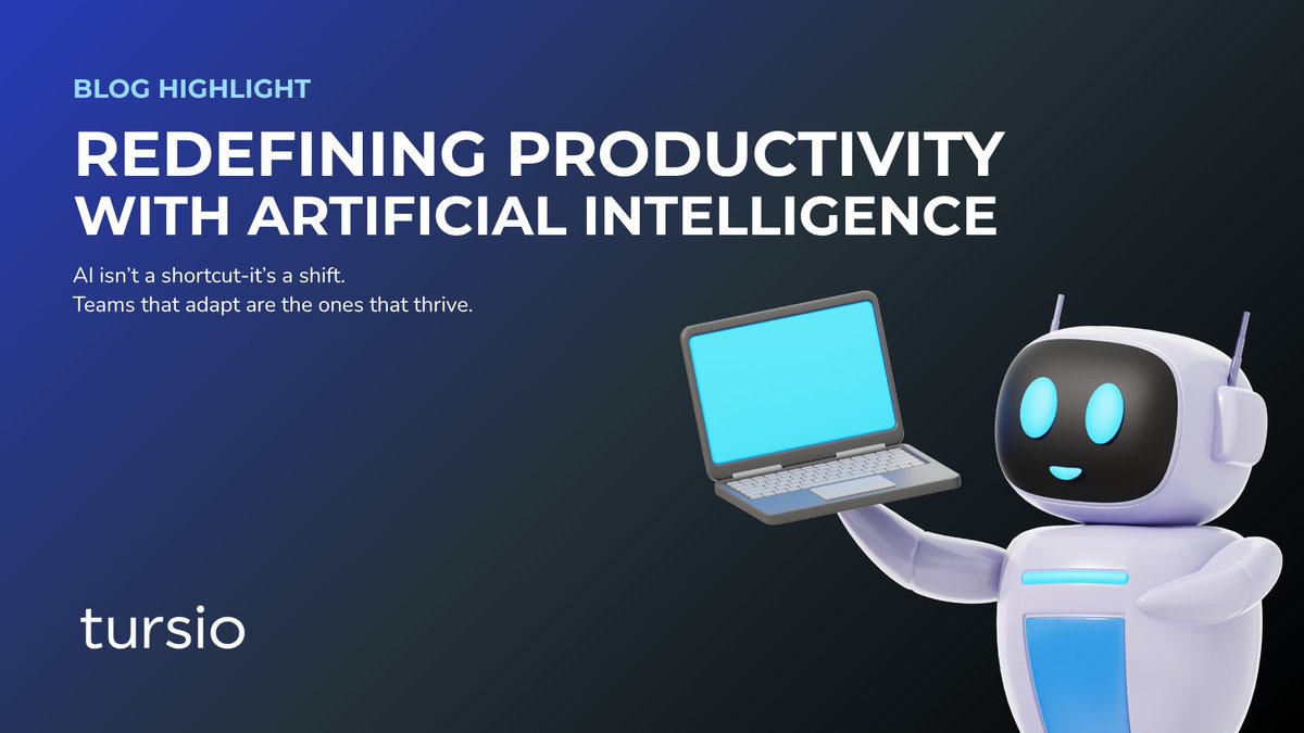 tursioai's tweet photo. AI isn’t here to make you do more-it’s here to help you decide smarter.

Because in today’s workplace, speed and accuracy beat sheer effort.

Dive into our latest blog to know more: https://t.co/Bm2KtwDbBT

#GenAI #AIProductivity #SmartDecisions #Accuracy #tursio https://t.co/6UmVIizqGU