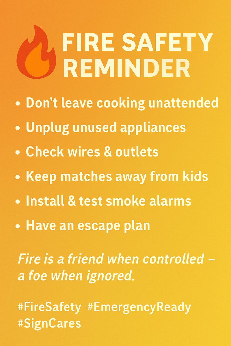 Patpat0BA's tweet photo. SiGM guys!! 🧡🔥
A day wouldn't end without a Fire Education Advise from your SignResponder💪🧡
Dont forget to take this note and stay safe everyone keep seeing sign🧡🔥 https://t.co/tSXkHSOwyW