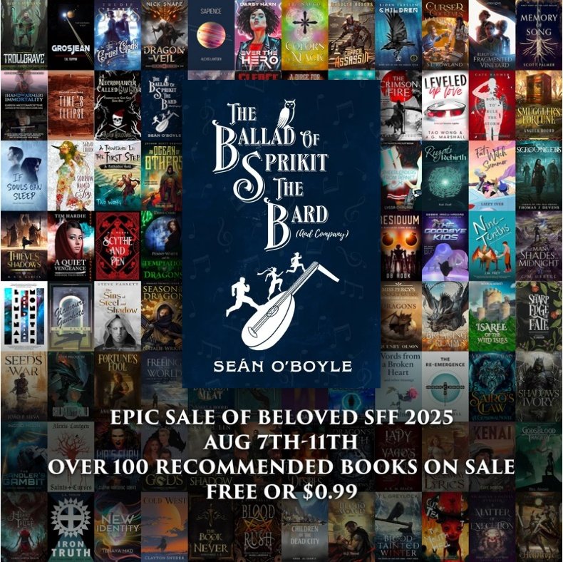 SeΓ‘n O'Boyle (@oboylewrites) on Twitter photo From tomorrow Aug 7th until August 11th, The Ballad of Sprikit The Bard (And Company) will be on sale for the low, low price of Β£/$/β¬0.99 on e-book!
I'm also joined by over 100 other incredible indie fantasy books, including fellow Scribes <a href="/Stat_Mo1/">G.J. Terral: Bloodless out now!</a> and <a href="/williamjadams3/">Bill Adams - Willow Wraith Press</a> ! From tomorrow Aug 7th until August 11th, The Ballad of Sprikit The Bard (And Company) will be on sale for the low, low price of Β£/$/β¬0.99 on e-book!
I'm also joined by over 100 other incredible indie fantasy books, including fellow Scribes <a href="/Stat_Mo1/">G.J. Terral: Bloodless out now!</a> and <a href="/williamjadams3/">Bill Adams - Willow Wraith Press</a> !