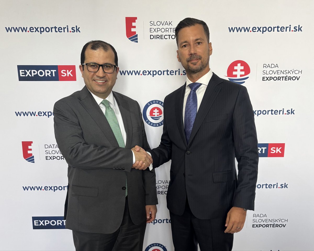 Welcoming Ambassador of Jordan  <a href="/AmbMHindawi/">Mohammed Hindawi</a> at <a href="/slovakexporters/">Council of Slovak Exporters</a>. 🤝🇸🇰🇯🇴