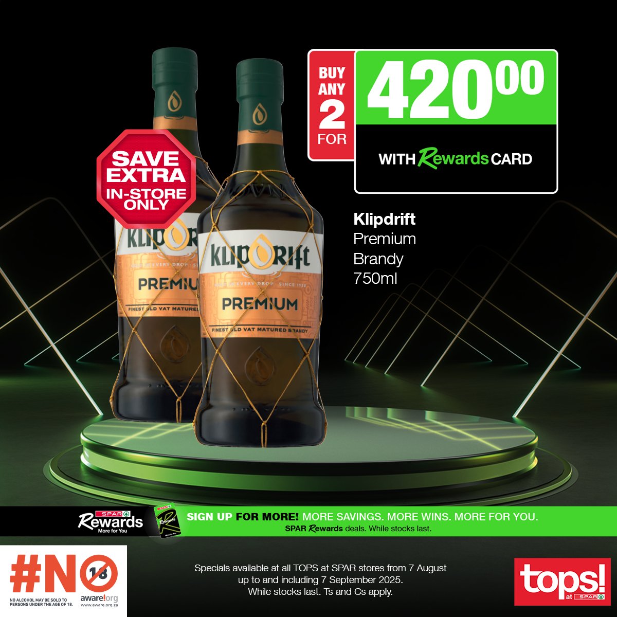 Swipe your Rewards card to unlock everyday deals for big celebrations, unwinding or hosting the crew. MORE good times, LESS spend! 

Deals valid between 7 August - 7 September 2025.

Find everyday deals on your favourites: spklr.io/6011B191F