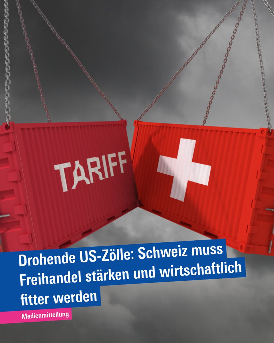 Die Gefahr massiver US-Zölle auf Schweizer Exporte ist weiterhin akut. Für die exportabhängige Schweiz stehen tausende Arbeitsplätze auf dem Spiel.

🔵 Die FDP fordert deshalb einen raschen Abschluss der geplanten Freihandelsabkommen mit den Mercosur-Staaten und Indien sowie den