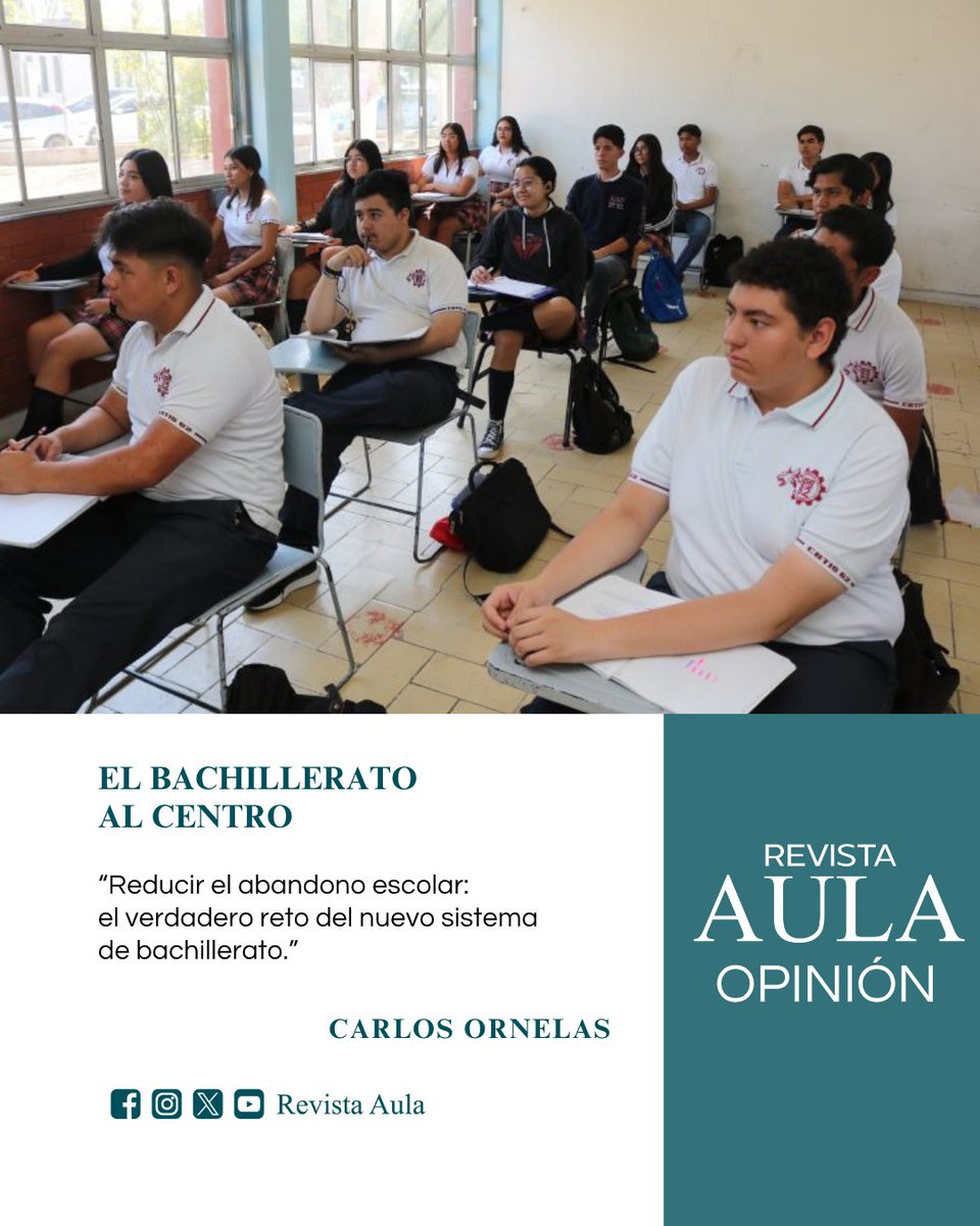 🎓 Nuevo Sistema Nacional de Bachillerato:
¿Podrán el nuevo currículo y más becas frenar el abandono escolar?
Lee la crítica de Carlos Ornelas 👉 revistaaula.com/el-bachillerat…
#EducaciónMedia #CarlosOrnelas #EducaciónFutura #Bachillerato