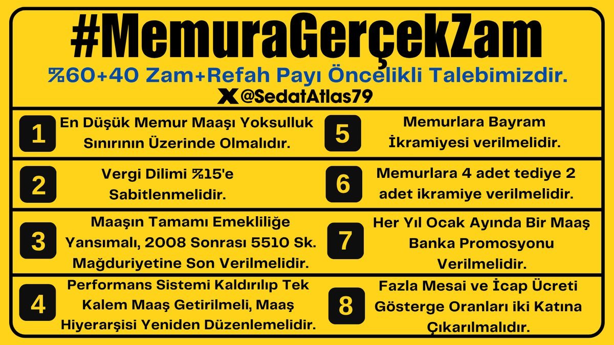 Taleplerimiz açık  ve nettir.
#KamudaMaaşAdaletsizliği
