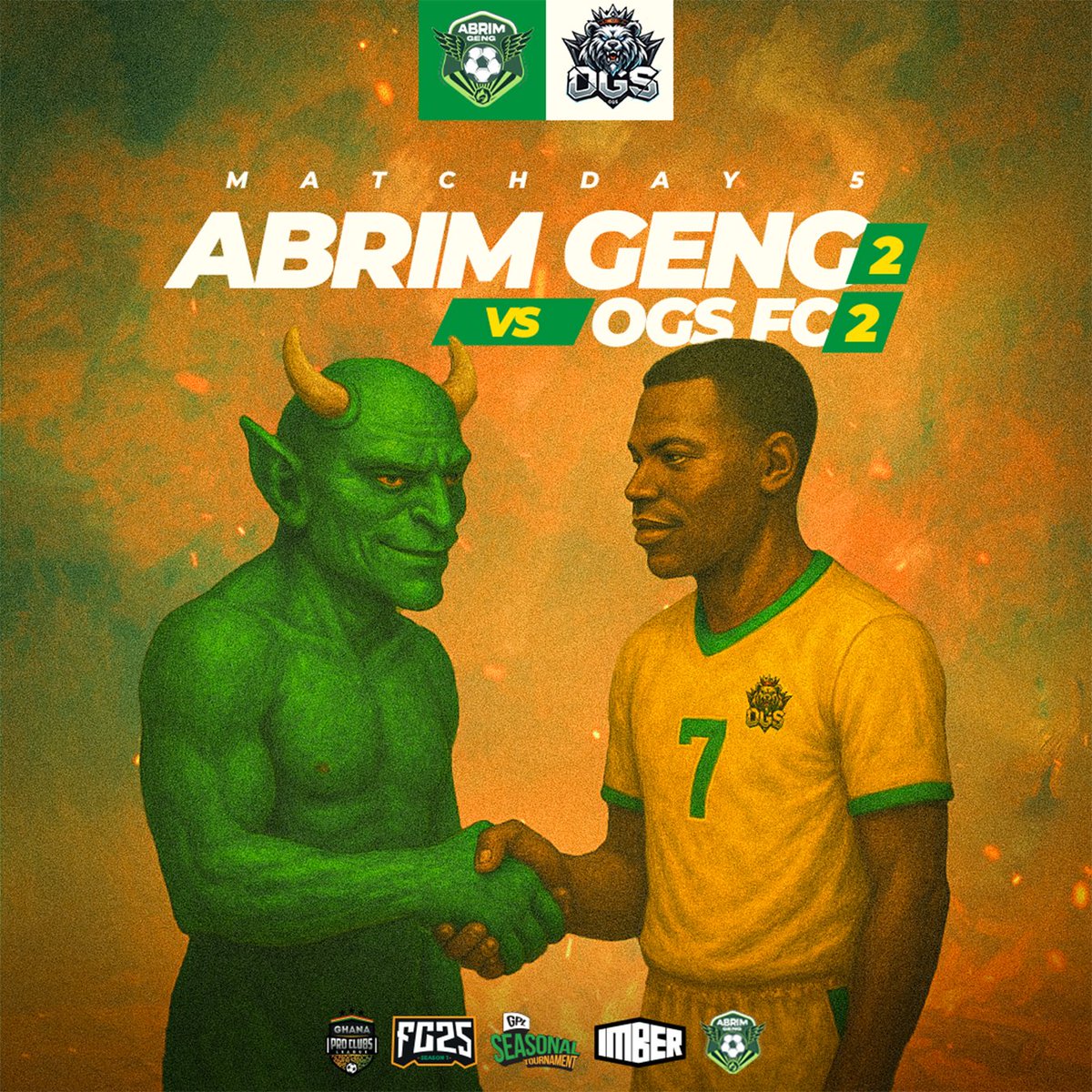 FULL TIME | GPL FC25 - MATCHDAY 5
Abrim Geng 2️⃣ - 2️⃣ OGs FC
The fires were lit…
but the devil whispered, “Not today.” 😈

No cooking. No feast. Just a truce in Hell’s Kitchen.
We move.

#AbrimGeng #HellsKitchen #GPL #FC25 #OneGeng #SilentFire