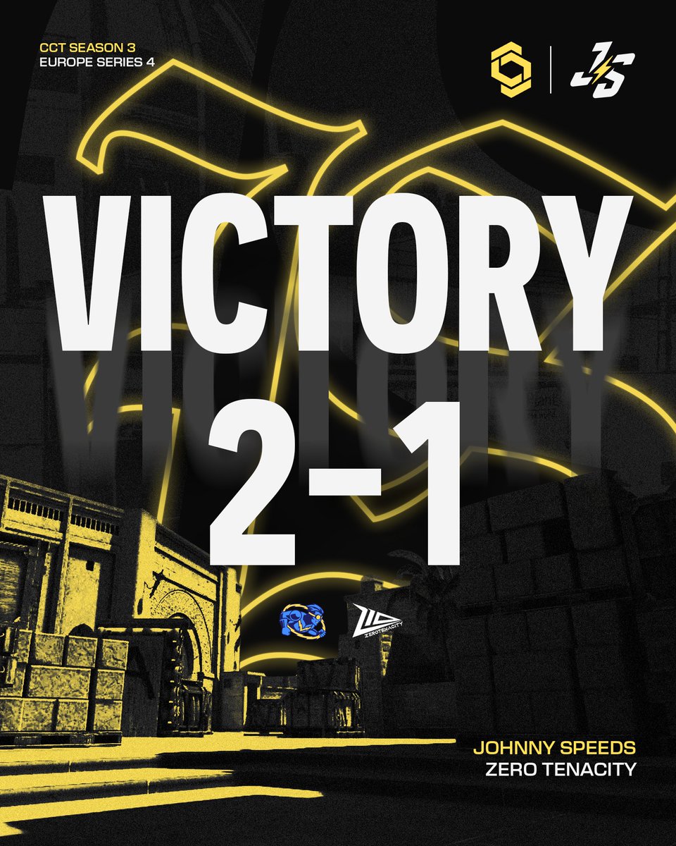 Johnny Speeds ⚡️ (@johnnyspeedscs) on Twitter photo QUALIFIED FOR PLAYOFFS 🤩
2-1 against <a href="/Z10esports/">Z10 Esports</a> and we are in the playoffs of <a href="/CCT_CS/">Champion of Champions Tour CS2</a> EU Series #4. GGs 🤝
LET'S GO SPEEDSTERS ⚡️
#JohnnySpeedsProceeds QUALIFIED FOR PLAYOFFS 🤩
2-1 against <a href="/Z10esports/">Z10 Esports</a> and we are in the playoffs of <a href="/CCT_CS/">Champion of Champions Tour CS2</a> EU Series #4. GGs 🤝
LET'S GO SPEEDSTERS ⚡️
#JohnnySpeedsProceeds