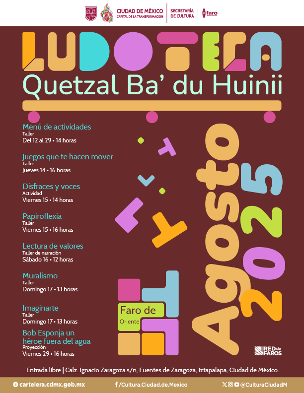 La Ludoteca preparó diversas actividades y talleres que podrás disfrutar durante #Agosto