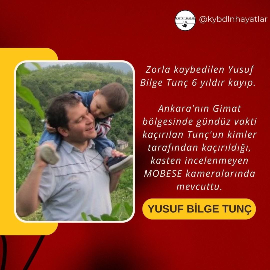 Hz. İsmail Misâli (@yusufbatur68) on Twitter photo Ankara’da bir adam kaçırılıyor.
Kameralar var. Şahitler var. Ailesi var.
Ama 6 yıldır tek bir iz yok.
Bu sadece bir kayıp değil. Bu, bir unutturma politikası.
6YıldırYusuf BilgeTunçNerede
<a href="/adalet_bakanlik/">T.C. Adalet Bakanlığı</a> Ankara’da bir adam kaçırılıyor.
Kameralar var. Şahitler var. Ailesi var.
Ama 6 yıldır tek bir iz yok.
Bu sadece bir kayıp değil. Bu, bir unutturma politikası.
6YıldırYusuf BilgeTunçNerede
<a href="/adalet_bakanlik/">T.C. Adalet Bakanlığı</a>