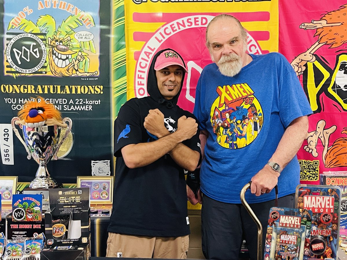 pogworldchamp's tweet photo. When you meet a childhood hero, every POG in your stack comes alive…

“You counter despair with hope. You strive forever for the best you are capable to be! Therein lies the victory!” - Storm

“Every moment is a new & shocking valuation of all we have ever been.” - Beast

Impact…
This is what #ProofOfGame is about!

@Marvel X-Men : The Animated Series
#AlisonSealySmith & #GeorgeBuza
