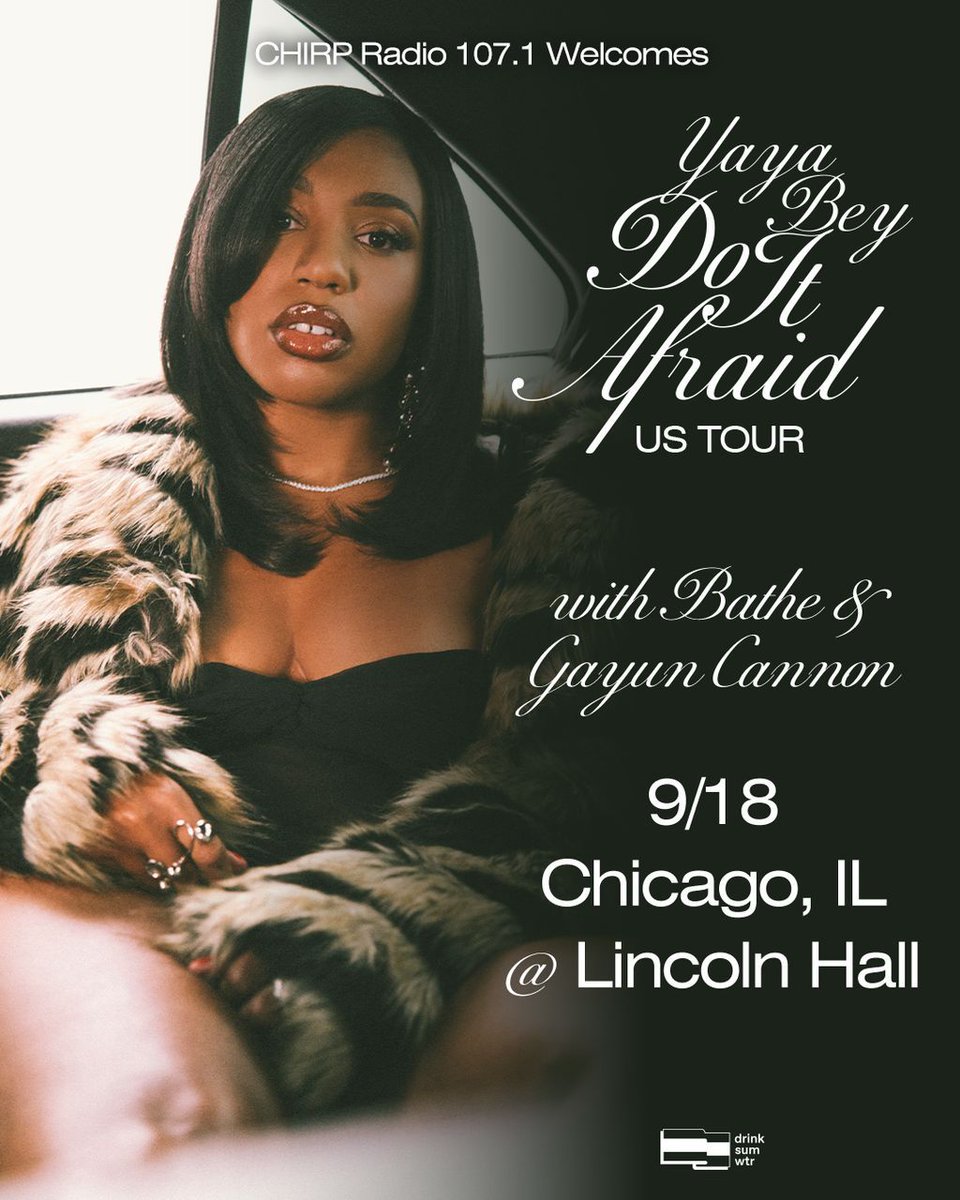 CHIRP Radio 107.1FM (@chirpradio) on Twitter photo ✨OPENERS CONFIRMED✨ CHIRP Radio 107.1FM is thrilled to welcome R&B artist <a href="/yayabeybay/">Midas</a> to <a href="/LincolnHall/">Lincoln Hall</a> on Thursday, 9/18 in support of her latest album, "Do It Afraid"! The night gets started at 8pm with <a href="/batheboys/">bathe</a> and <a href="/gayun_cannon/">gayun cannon ͙͘͡★</a>. Keep an eye out for future ticket giveaways👀 ✨OPENERS CONFIRMED✨ CHIRP Radio 107.1FM is thrilled to welcome R&B artist <a href="/yayabeybay/">Midas</a> to <a href="/LincolnHall/">Lincoln Hall</a> on Thursday, 9/18 in support of her latest album, "Do It Afraid"! The night gets started at 8pm with <a href="/batheboys/">bathe</a> and <a href="/gayun_cannon/">gayun cannon ͙͘͡★</a>. Keep an eye out for future ticket giveaways👀