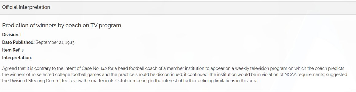 Thank goodness Coach Corso  was done coaching when he was on <a href="/CollegeGameDay/">College GameDay</a>!