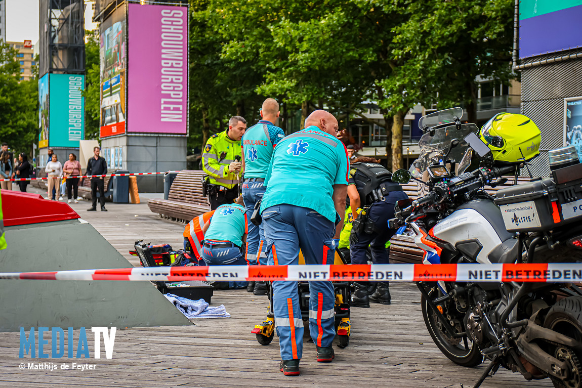 Schietpartij op Schouwburgplein in Rotterdam