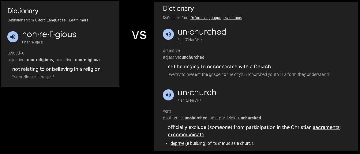 km_jeremyws's tweet image. Learn the difference between *nonreligious* and *unchurched*. Some of you need to learn that the word *unchurched* exists. It is a good word, use it.
#Church #Christians #religious #God #Believers #prayers #PeopleFirst #WorldEmojiDay